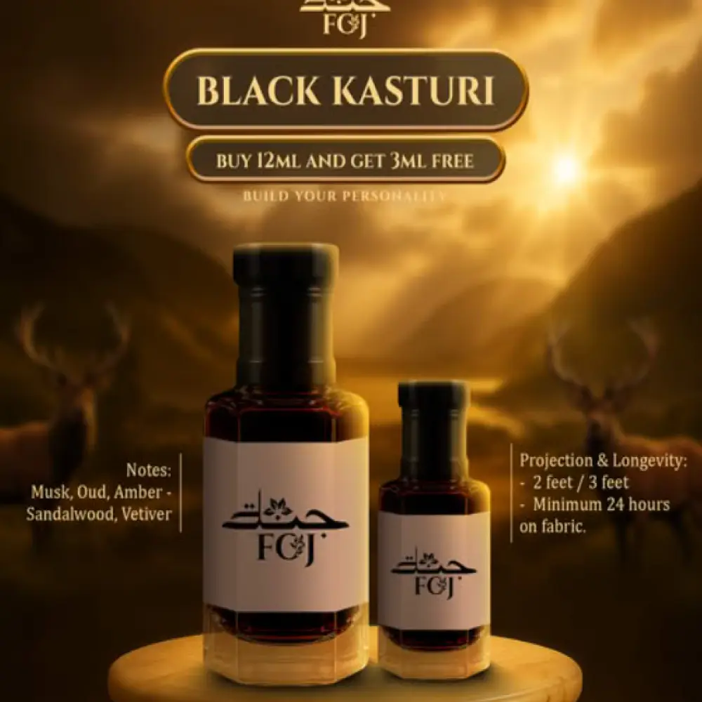 (𝐁𝐋𝐀𝐂𝐊 𝐊𝐀𝐒𝐓𝐔𝐑𝐈) ব্ল্যাক কস্তূরী - 6 ML